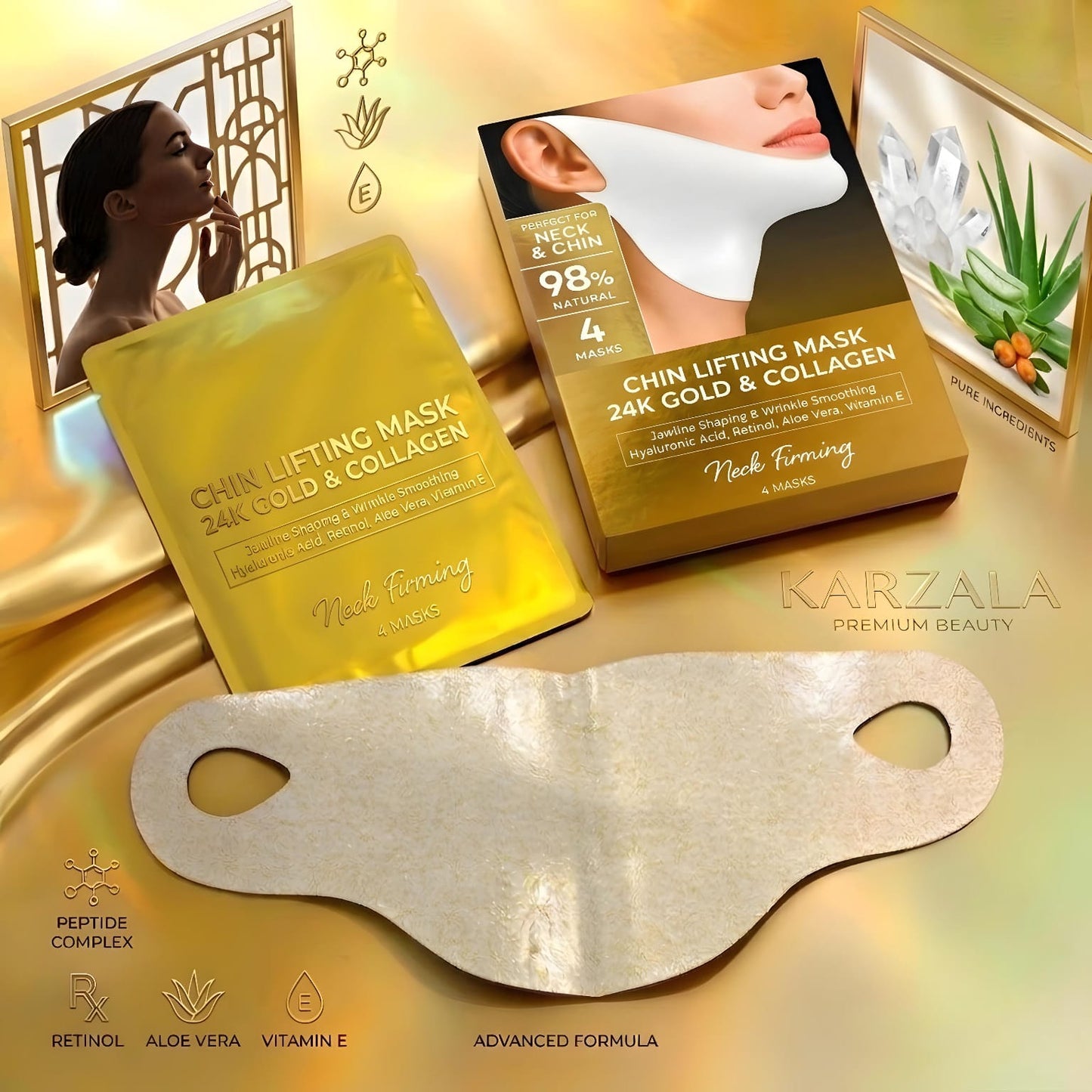 24K Gold & Collagen Chin Lifting Mask